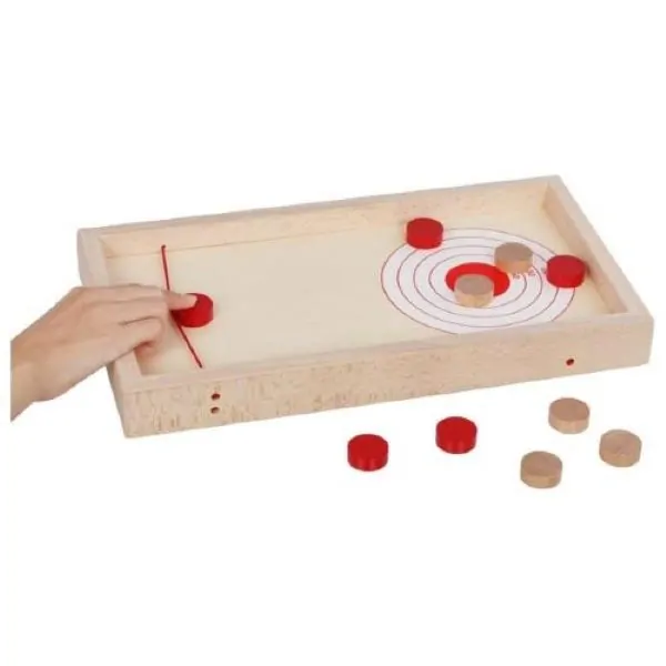 Goki Drevená stolná hra Super puk 2v1