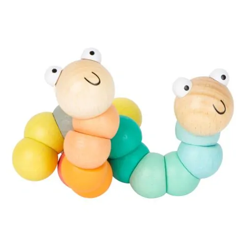 Small Foot Ohybná húsenička pastelová 1 ks