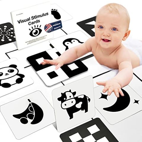 Montessori Kontrastné čiernobielo karty 0-3 mes.