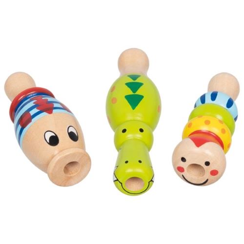 Goki Drevená mini píšťalka Zvieratká 1 ks