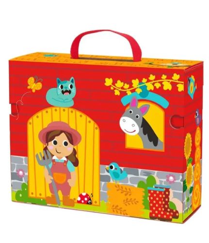 Tooky Toy Farma sada s dráhou v kufríku 31 ks