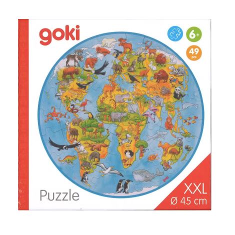 Goki Okrúhle XXL puzzle Svet