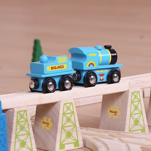 Bigjigs Rail Modrá mašinka s tendrom