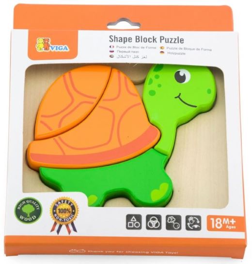 Viga Drevené puzzle pre najmenších Korytnačka
