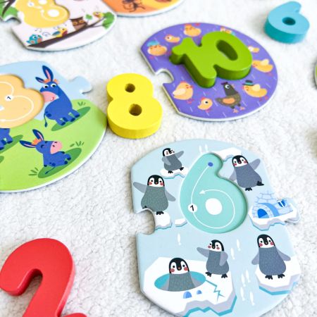 Tooky Toy Puzzle Priraď čísla