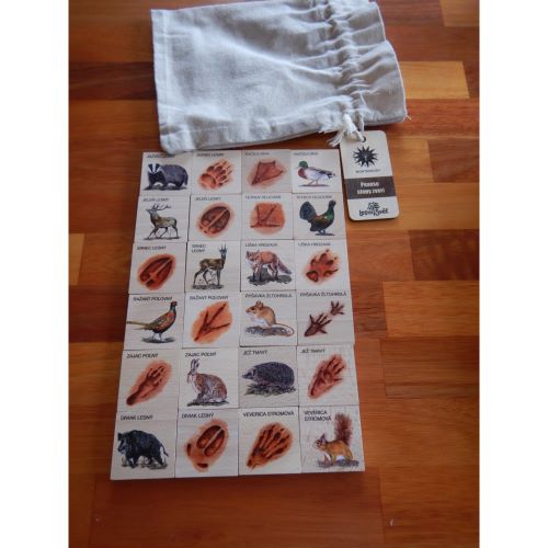 Lesní svět Edukačné pexeso Zver a stopy