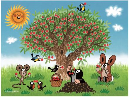 Dino Drevené kocky kubus Krtkov rok 12 ks