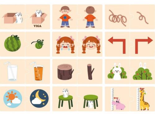 Viga Drevené puzzle Protiklady