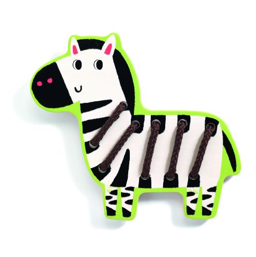 Djeco Lassanimo - šnurovanie, drevená edukatívna hra