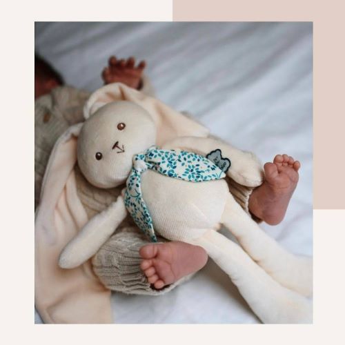 Kaloo Plyšový zajac s dlhými ušami krémový Lapinoo 25 cm