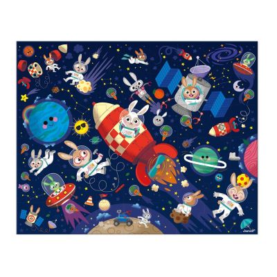 Janod Puzzle v kufríku Raketa vo vesmíre 54ks