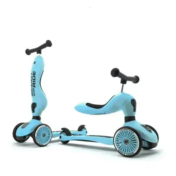 Scoot & Ride Odrážadlo kolobežka 2v1 Highwaykick 1 blueberry