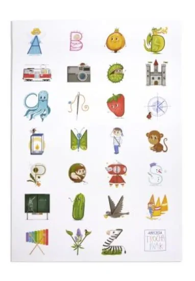 TROCHA INAK Edukačný plagát Abeceda