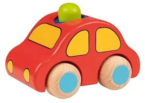 Goki Drevené pískacie autíčko 1 ks