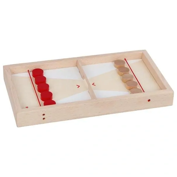 Goki Drevená stolná hra Super puk 2v1