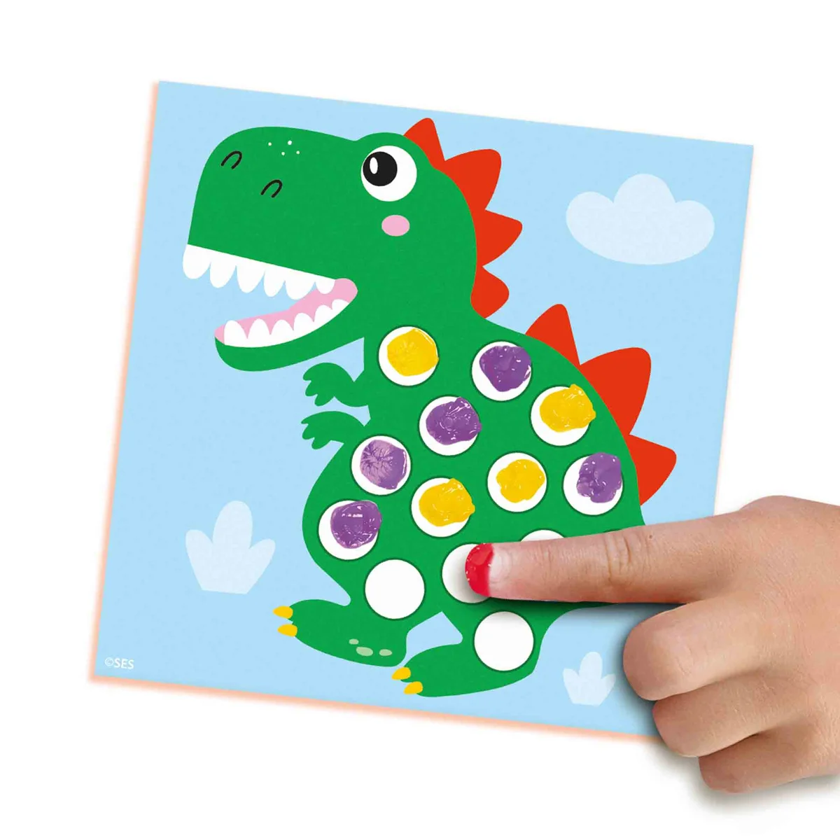 SES Prstové farby - dofarbi si dinosaura