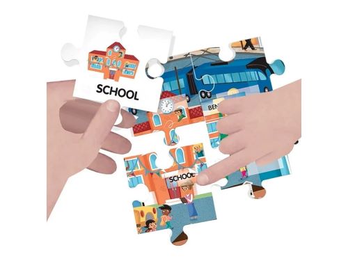HEADU Puzzle 100 anglických slovíčok Mesto