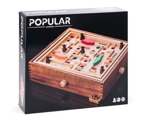 Woody Naklápací labyrint s guličkou Popular