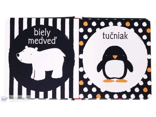 Prvá čiernobiela knižka pre bábätko Zvieratká