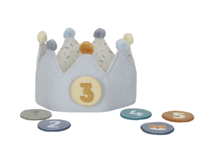 Little Dutch Narodeninová korunka s číslami Blue