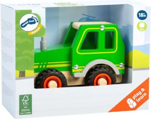Small Foot Drevený traktor zelený