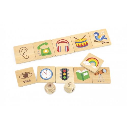 Viga Drevené puzzle Zmysly