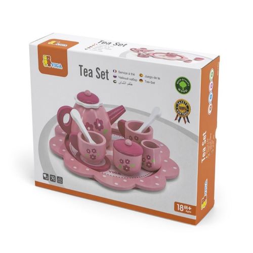 Viga Drevená čajová súprava s táckou - jemne preliačený obal