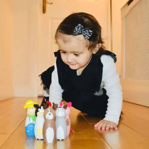Bigjigs Toys Drevené kolky Farma