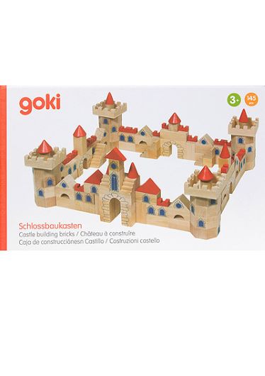 Goki Drevená stavebnica Zámok 145 ks