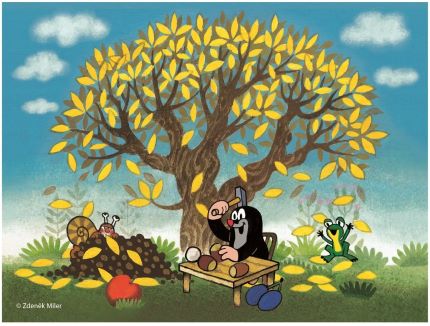 Dino Drevené kocky kubus Krtkov rok 12 ks