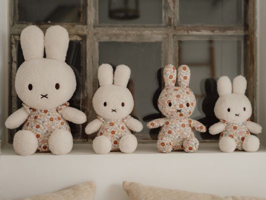 Little Dutch Zajačik Miffy plyšový Vintage Kvety 25 cm