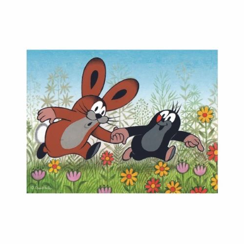 Dino Drevené kocky kubus Krtko a zvieratká 12 ks