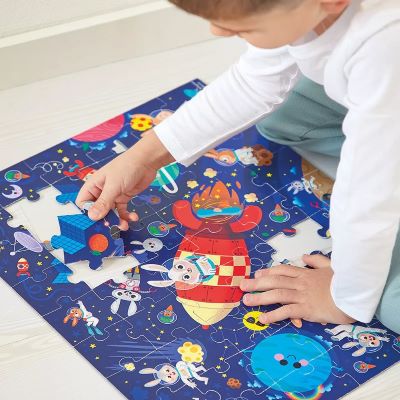 Janod Puzzle v kufríku Raketa vo vesmíre 54ks