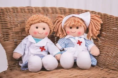 Bigjigs Toys Látková bábika sestrička Nancy 28 cm