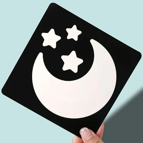 Montessori Kontrastné čiernobielo karty 0-3 mes.