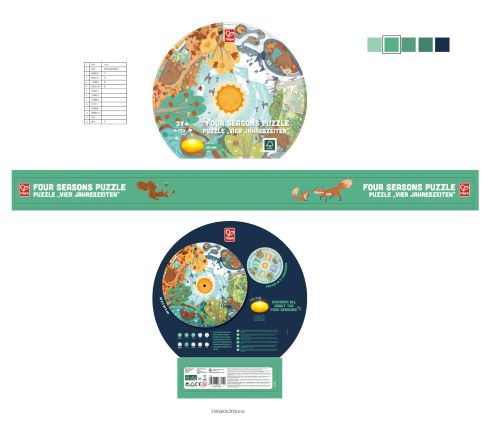 Hape Puzzle Štyri ročné obdobia LED