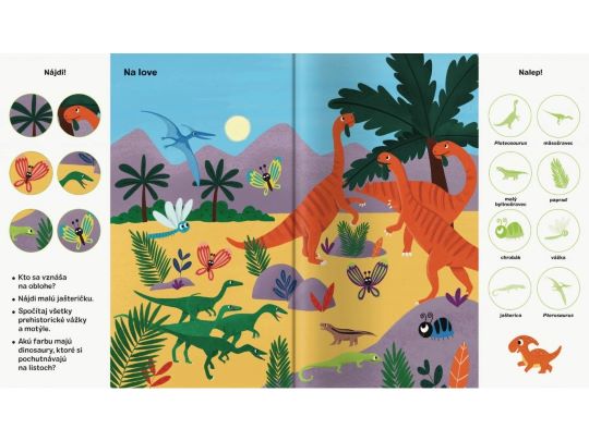 101 vecí na hľadanie a nalepovanie - Dinosaury