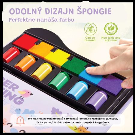 Jar Melo Kreatívna kniha Maľovanie prstami so šablónami