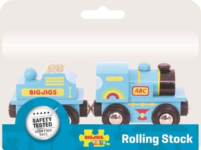 Bigjigs Rail Modrá mašinka s tendrom