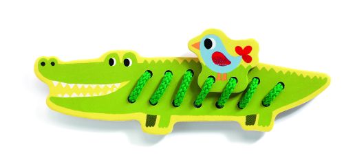 Djeco Lassanimo - šnurovanie, drevená edukatívna hra