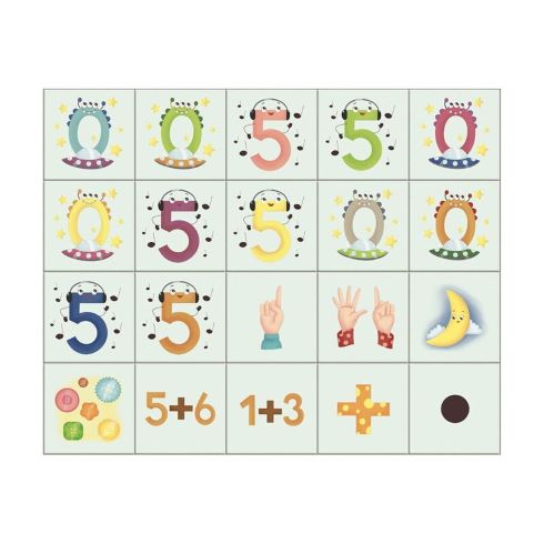 Dino Drevené kocky Čísla 20 ks