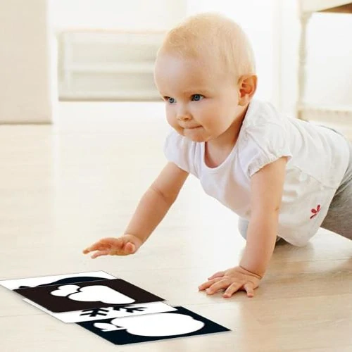 Montessori Kontrastné čiernobielo karty 0-3 mes.