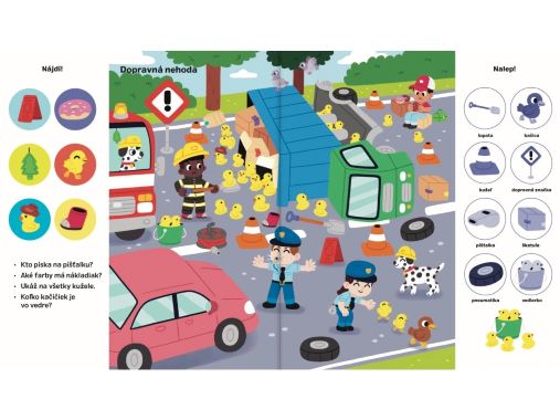 101 vecí na hľadanie a nalepovanie - Polícia a hasiči