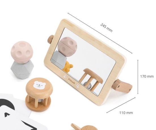 Viga Drevené aktivity v kufríku 0-6 mesiacov PolarB