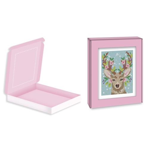 Janod Atelier Maxi kreatívna sada Trblietavý obraz s kryštálikmi Jeleň