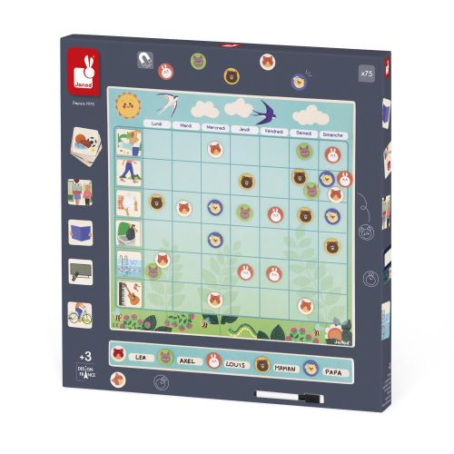 Janod Magnetický plánovač Rodinný rozvrh EN