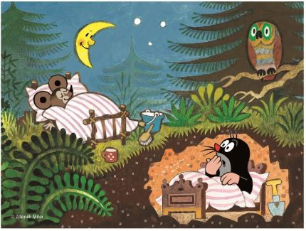 Dino Drevené kocky kubus Krtkov rok 12 ks