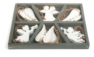 Small Foot Drevené vianočné ozdoby Anjel - natrhnutá fólia