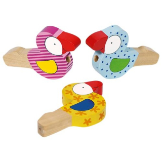Goki Detská drevená píšťalka Vtáčiky 1 ks