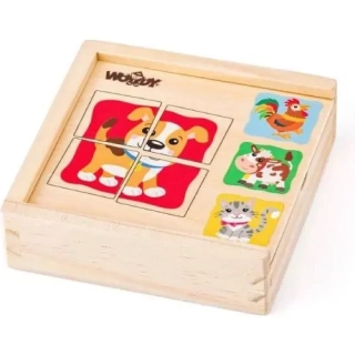 Woody Mini puzzle Zvieratká v krabičke